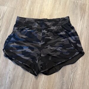 Athleta Womens Small Mesh Racer Run 4" Short Lined Camo